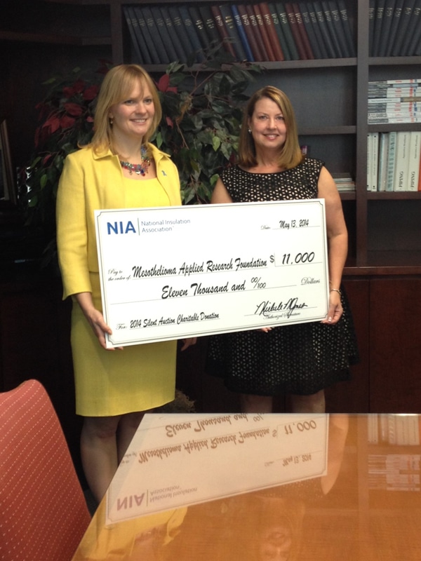 NIA Presents Donation to Meso Foundation