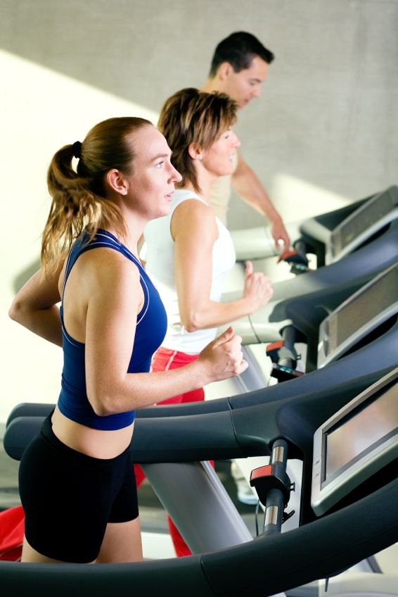 Running on treadmill